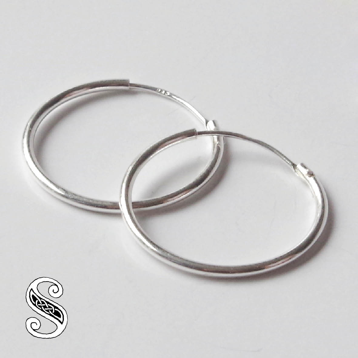Earring sleeper 20mm Silver Keeper